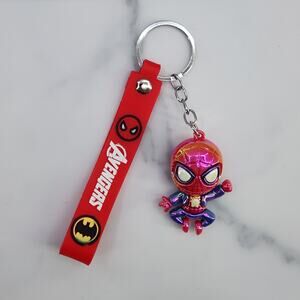 NEW Marvel Avengers Iridescent Spider-Man Superhero Figure Keychain & Strap #3